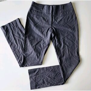 ECCOCI‎ Wool Pants Womens Size 2 28Wx32L Stretch Straight Trousers Gray Charcoal